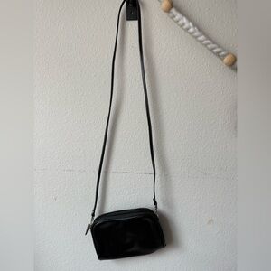 Black Leather Crossbody Bag